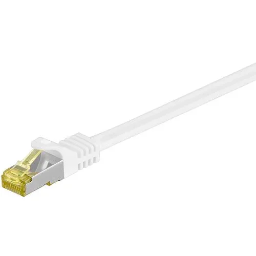 Goobay RJ-45 CAT7 3m – Cable de red (3 m, Cat7, S/FTP (S-STP), RJ-45, RJ-45, Blanco)