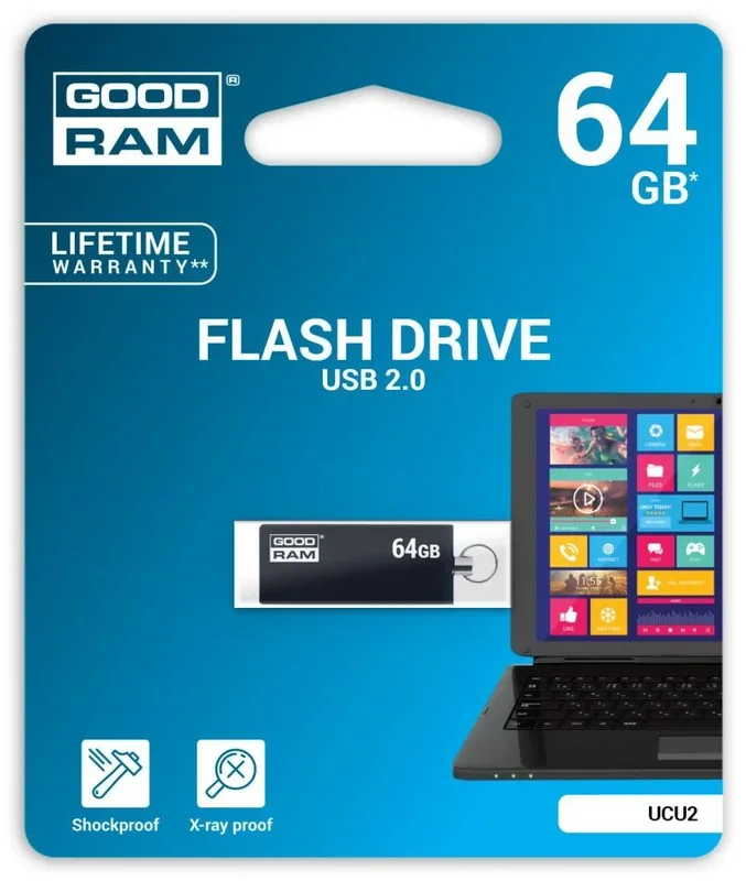 Goodram UCU2 unidad flash USB 64 GB USB tipo A 2.0 Negro