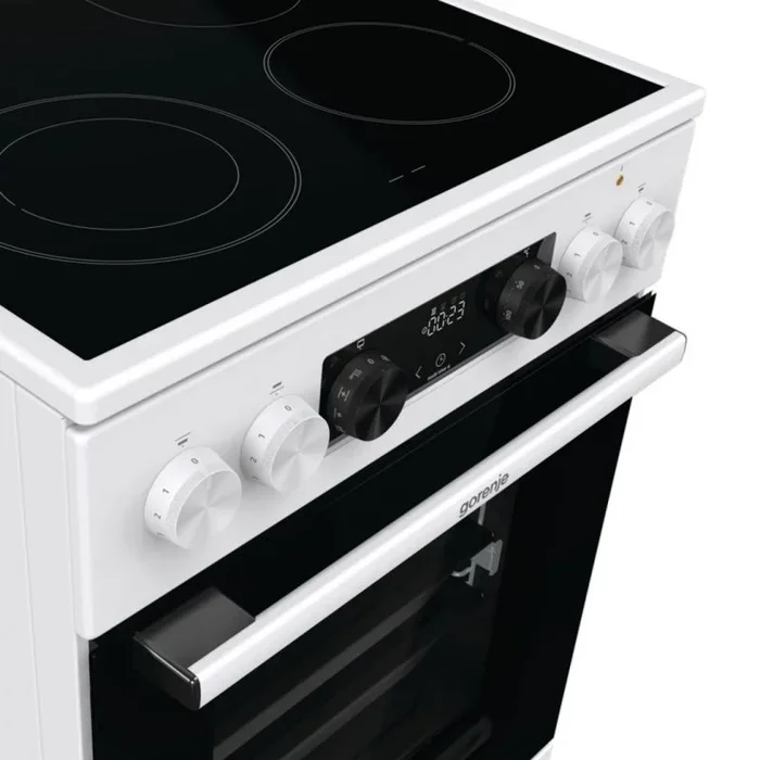 Gorenje GECS5C70WA cocina Cocina independiente Eléctrico Quemador en espiral Blanco