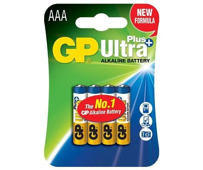 GP Batteries – UtraPlus AAA batteries, Alcalino, 1500 mAh, 1.5 V