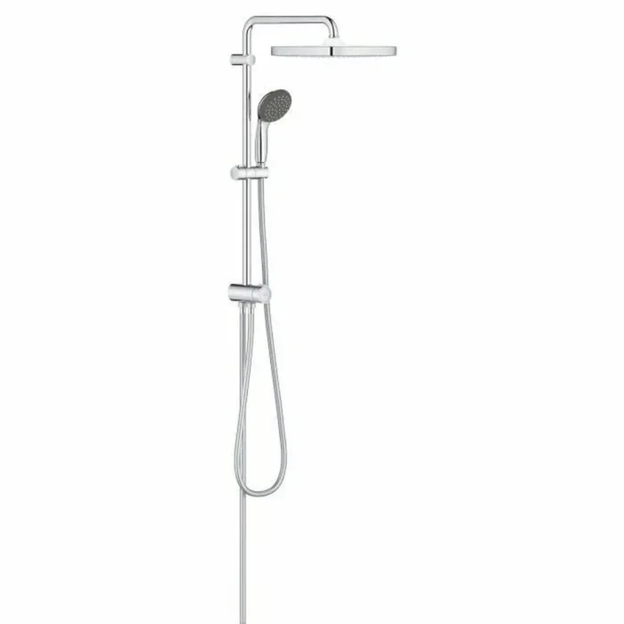 GROHE Vitalio Start 250 QuickFix- Sistema ducha con desviador (ducha mural cuadrada 25 cm con 2 chorros y teleducha 10 cm), tecnología Water Saving (menos consumo de agua), cromo, 26698000