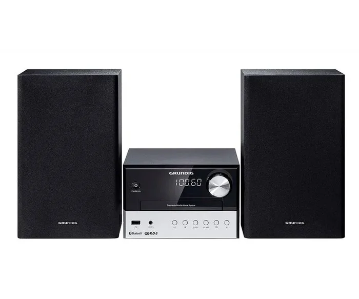 Grundig M1000BT2 sistema de audio para el hogar Microcadena de música para uso doméstico 30 W Negro, Plata
