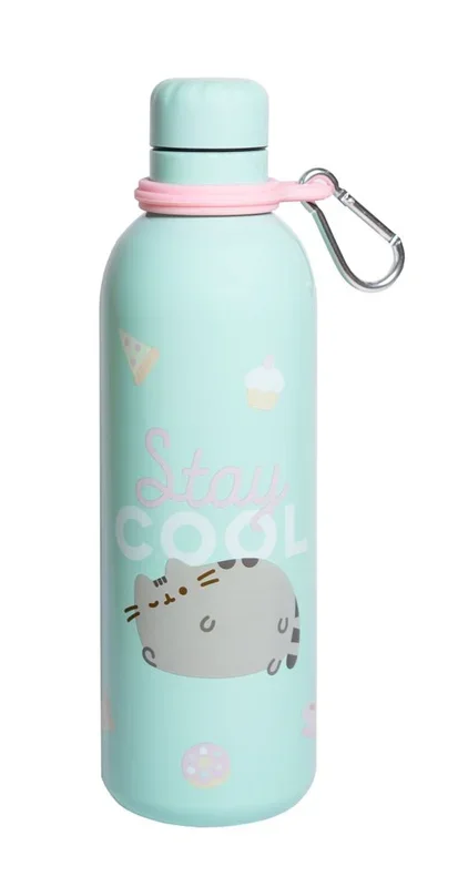 Grupo Erik Botella agua niña Pusheen Kawaii – Botella acero inoxidable niños : Botella termica 500ml (Cantimplora infantil) | Botellas de agua acero inoxidable Aislamiento Doble pared Frio/Calor
