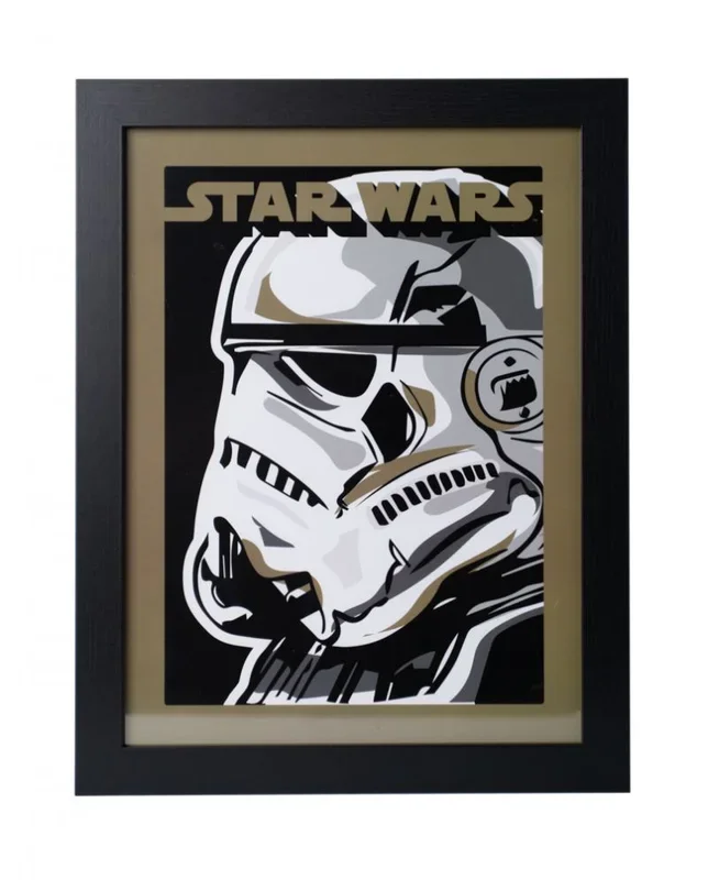 Grupo Erik PE30X40CM0019 Cuadro Decorativo Star Wars Stormtrooper, Stormtrooper, Blanco