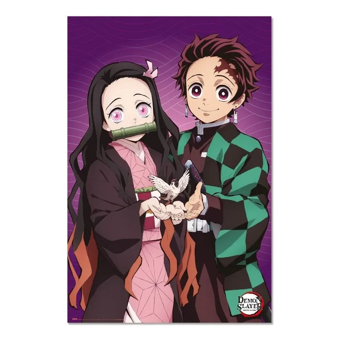 Grupo Erik Poster Demon Slayer Manga – Poster Guardianes de la noche 61×91,5 cm – Laminas decorativas pared ideal decoracion pared – Posters para pared Decoracion habitacion Guardianes de la noche