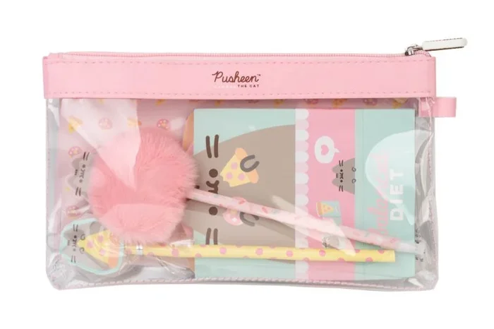 Grupo Erik Set escritura Pusheen – Estuche escolar con material – Pack material escolar/Kit material escolar – Set papelería -Pack escolar niña