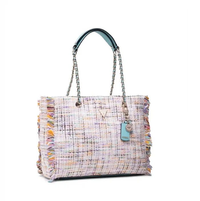 Guess, cessily, synthetic leather, textile handbag, color, hwtm76 79230, 12 x 9.5 x 1.5 cm