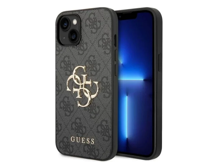 GUESS GUHCP15S4GMGGR – Carcasa para iPhone 15, Color Gris