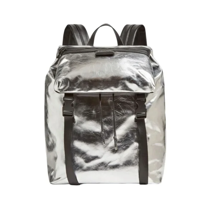 Guess, salameda, polyester, textile backpack, silver, laptop compartiment, hmsllap0305, unisex