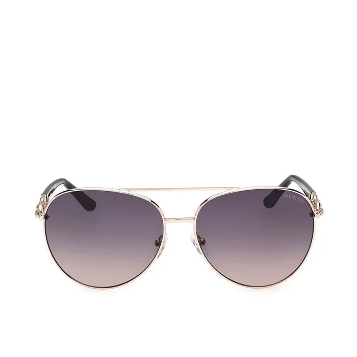 GUESS Women Gu0015828b61 Sunglass Gafas, Oro Rosa Brillante, 61 para Mujer