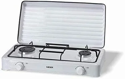 Haeger Double Fire Hornillo – cocina de gas superficie 2 Fuegos