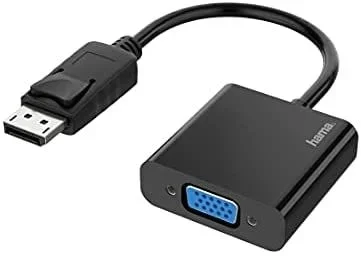 Hama 00200337 adaptador de cable de vídeo DisplayPort VGA (D-Sub) Negro