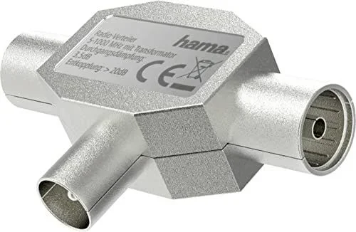 Hama 00205237 cable divisor y combinador Divisor de señal para cable coaxial Plata