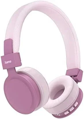 Hama | Auriculares de Diadema Ajustable, Auriculares Bluetooth, Auriculares Plegables con micrófono, Compatible con Siri y Google Assistant, Color Rosa