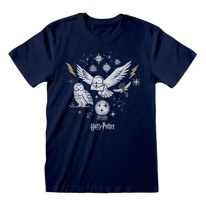 Harry potter camiseta christmas owls talla l