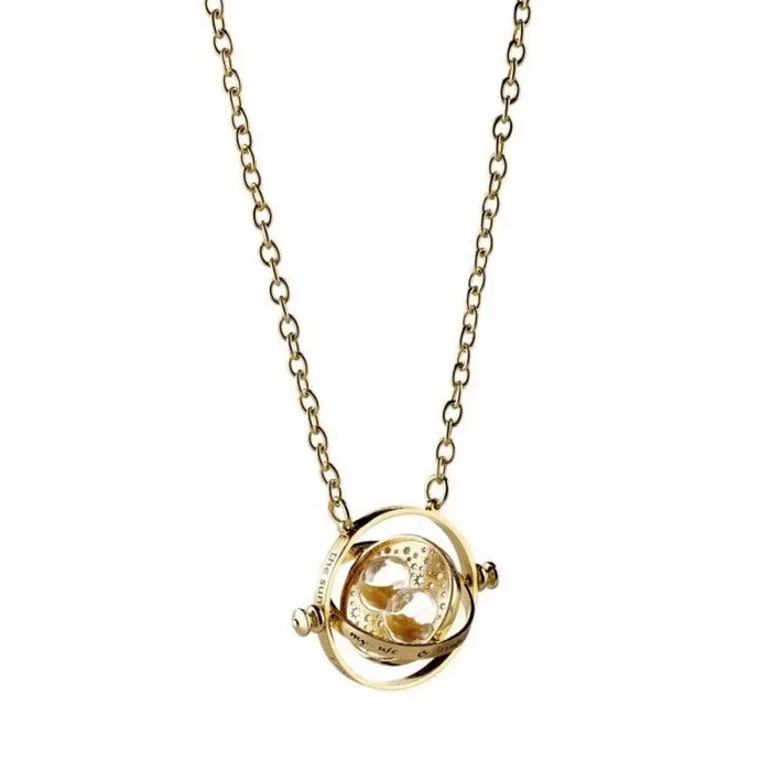 Harry Potter Hermione’s Time Turner Mujer Collar Dorado Aleación de Zinc