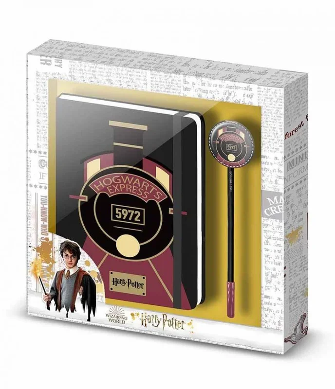 Harry potter libreta con bolígrafo set de regalo hogwarts express