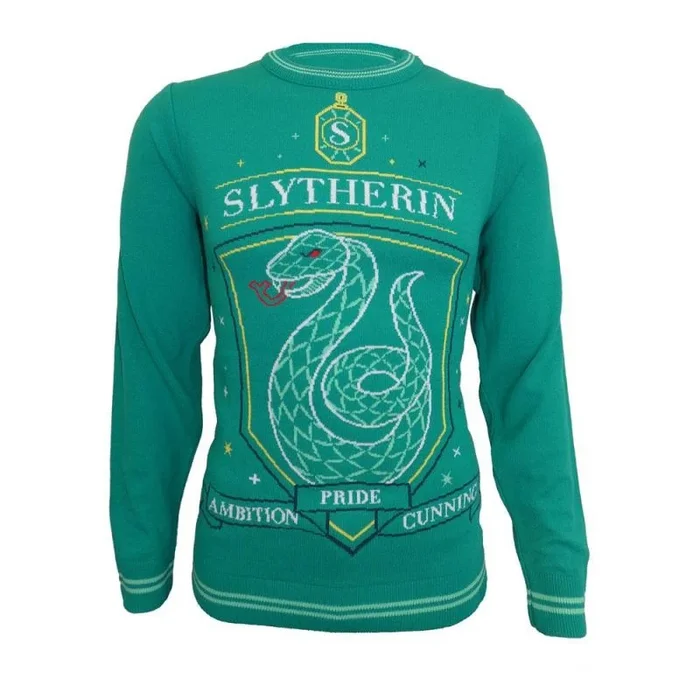 Harry potter sweatshirt christmas jumper slytherin talla l