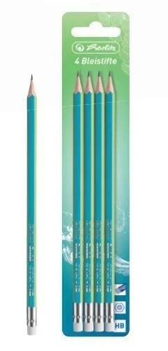 Herlitz Greenline HB 50033638 – Lápices (4 unidades, en blíster)