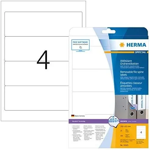 HERMA 10165 etiqueta de impresora Blanco Etiqueta para impresora autoadhesiva