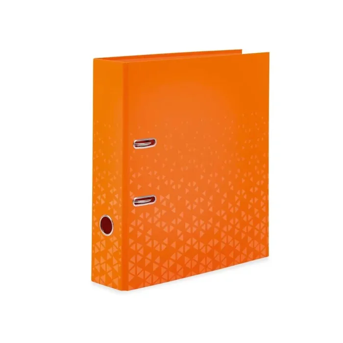 HERMA Carpeta A4 color naranja de 7 cm de ancho, carpeta de anillas para niños con patrón, carpeta de archivos monocolor con acabado brillante e impresión interior para niños y niñas