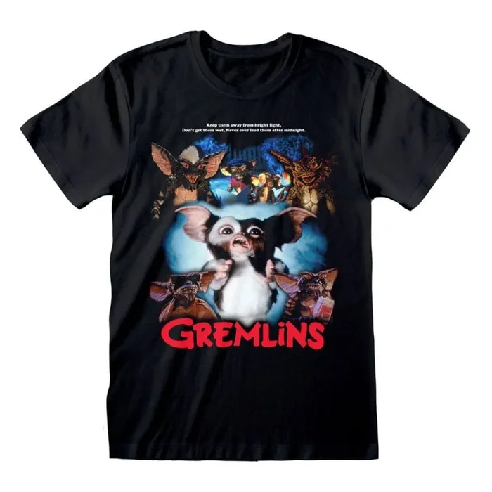 Heroes Inc GREMLINS / Gremlins / Retro Poster Style / T-SHIRT / S-XXL / Plus Size / Movie T Shirt / Official T-Shirt, Negro, L