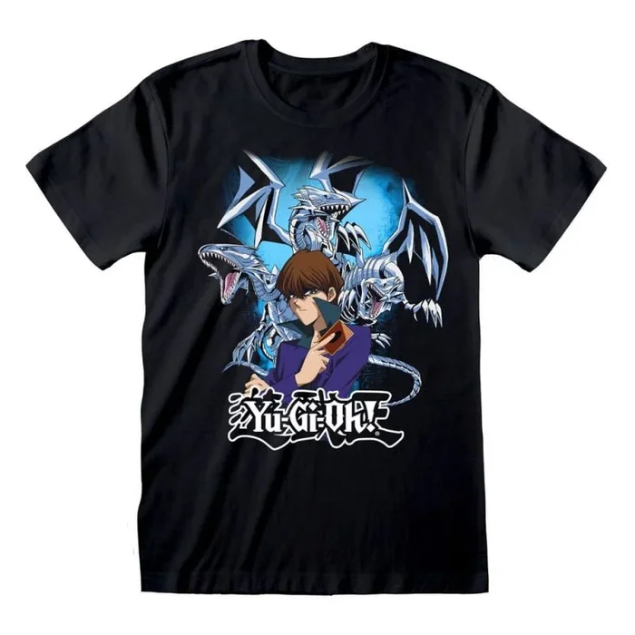 Heroes Inc. Yu- Gi-Oh! – Kaiba Blue Eyes (camiseta), Negro, 54