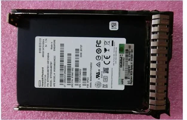 Hewlett Packard Enterprise 480GB SATA RI SFF SC DS SSD **Shipping New Sealed Spares**, 875509-B21 (**Shipping New Sealed Spares** 2,5 SATA 6 GBS)