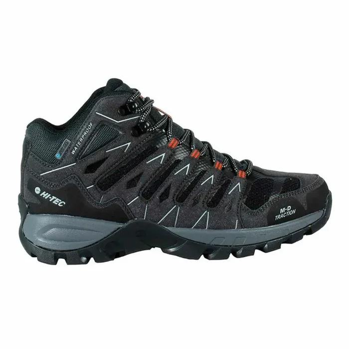 Hi-Tec Corzo Mid WP – botas trekking hombre impermeables, botas de senderismo con durabilidad, transpirables, protección del empeine,botas montaña con estabilizador trasero, buena tracción y agarre