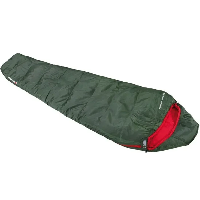 High peak black arrow saco de dormir 220 x 80 x 50 cm verde-rojo izquierda 23054