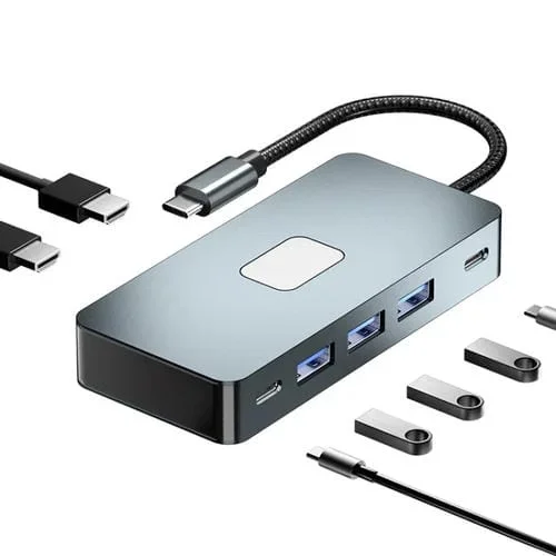 Hub de Estación de Acoplamiento Byl-2312 Tipo-C a HDMI 4K 30Hz USB 3.0 PD 100W