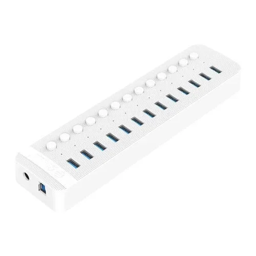 Hub USB 3.0 Orico Ct2U3-13Ab de 13 Puertos con Interruptores Individuales y Enchufe AU (Blanco)