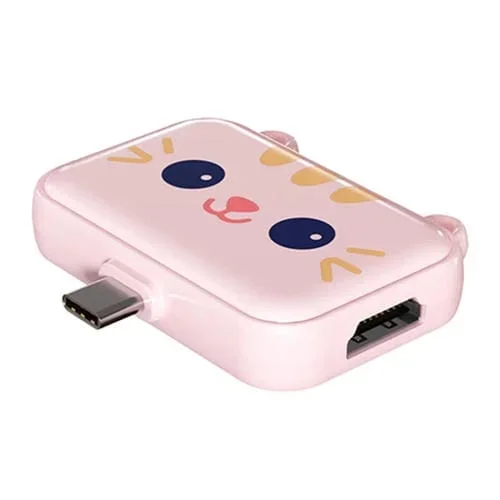 Hub USB Estación de Acoplamiento Tipo C 3 en 1 para iPad Teléfono con 3 Puertos HDMI PD USB 3.0 (Rosa)