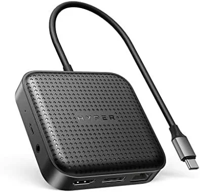 Hyper HD583-GL HyperDrive USB4 Mobile Dock Estación de Acoplamiento USB-C 100W PD Passthrough -Negro