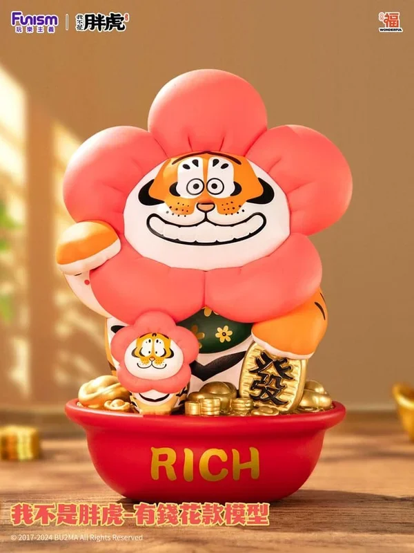 I am not fat tiger estatua alexander the tiger rich flower 20 cm