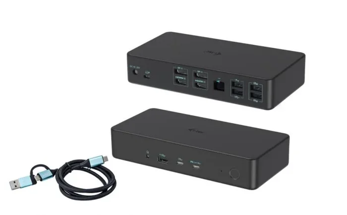 i-tec CADUAL4KDOCKPD2IT base para portátil y replicador de puertos Alámbrico USB 3.2 Gen 1 (3.1 Gen 1) Type-C Negro