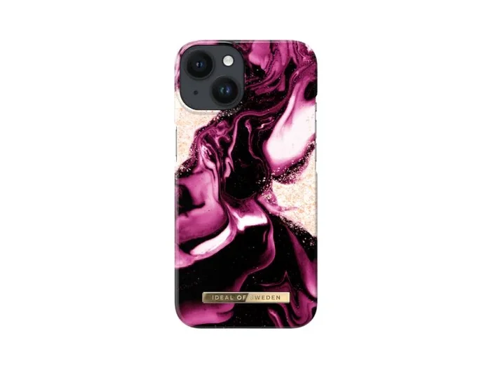 Ideal of Sweden Fashion – Carcasa para iPhone 13/14, color dorado y rubí