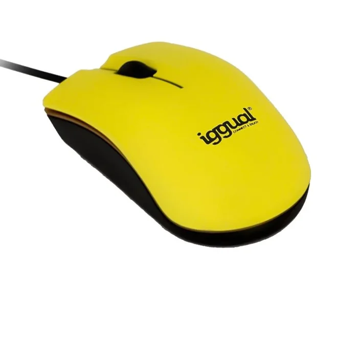 Iggual beattle ratón mini 1000dpi 3d usb amar.
