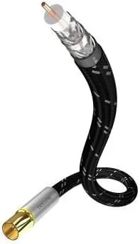 Inakustik Exzellenz HDTV Cable de antena coaxial (M) > coaxial (W); 120 dB; 1,5 m; negro/plata 006263015