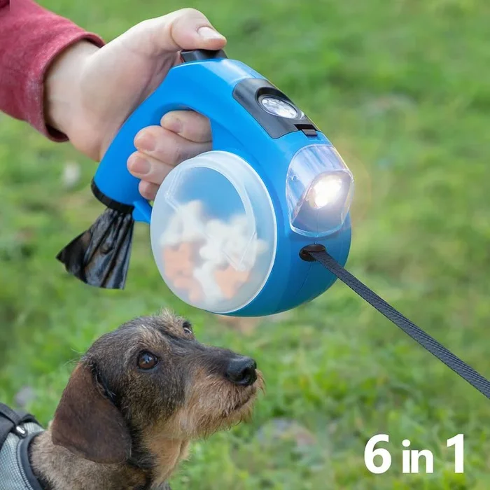 InnovaGoods IG815936 – Correa retráctil para Perros 6 en 1 compet