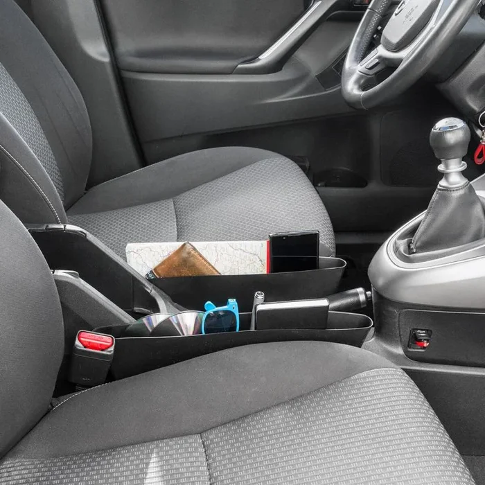 InnovaGoods Pack de Organizadores para Coche, PVC, Negro, 37x11x6 cm