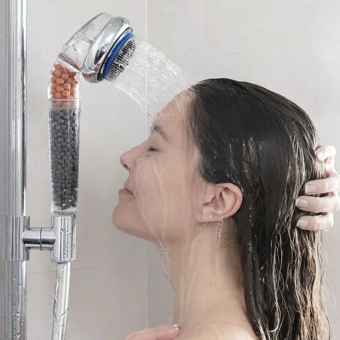 InnovaGoods® Alcachofa de Ducha, Cabezal de Ducha, Cabezal Ducha 8 Modos, Grifo Ducha con Alta Presión, Ahorro de Agua de Ducha Mineralizada Desmontable Portátil, Duchas de baño alcachofa