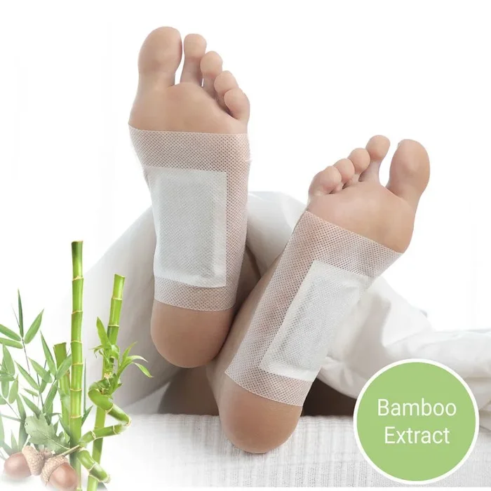 InnovaGoods® Parches desintoxicantes para pies Bamboo, Parches Desintoxicantes eliminan toxinas y refrescan los pies, 10 unidades, Parches Detox para Pies 100% Naturales Parches Para Los Pies.
