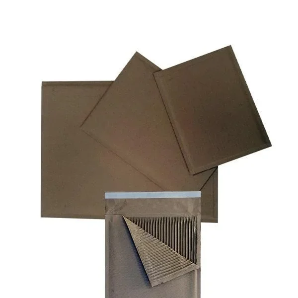 Intermark pack de 75 bolsa acolchada wave bag 300x440mm kraft marron