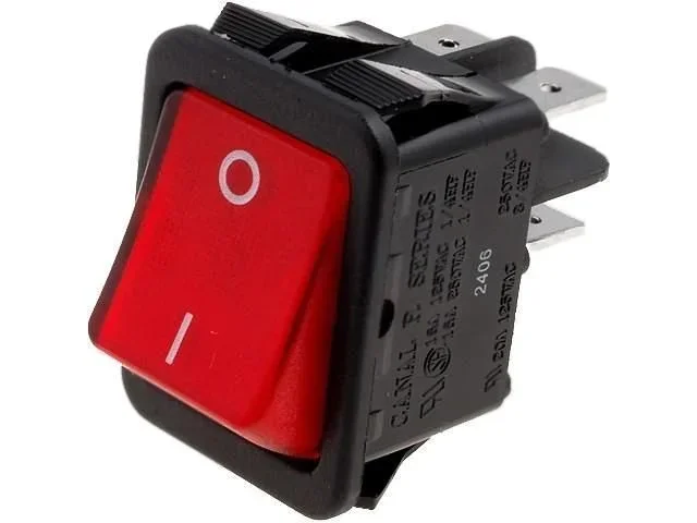 Interruptor Basculante Bipolar Luminoso ROJO OFF-ON 16A/250Vac