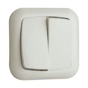 Interruptor Doble Empotrar Color BLANCO