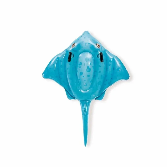 Intex, Flotador Hinchable, 145X185 cm, Diseño Raya, Incluye Parche reparación, Colchoneta con 2 Asas, con 2 cámaras de Aire, Colchonetas de Piscina, Hinchables Playa, Juguete Agua (57576)