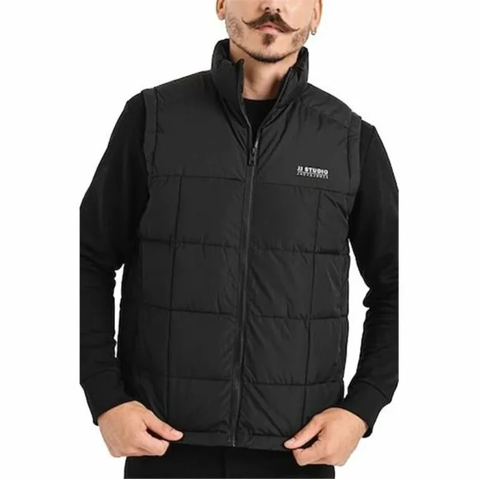 JACK & JONES Jjben Square-Calentador de Cuerpo Chaleco, Negro, L para Hombre