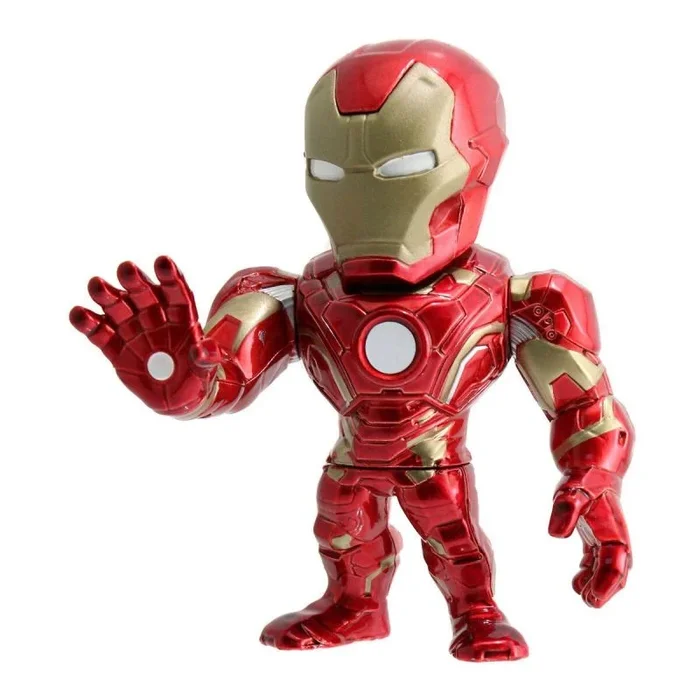 Jada – Figura Iron Man De Avengers Civil War, 10 Cm, Realizada en Metal Fundido a PreYESón, 100% LiCenCia OfiCial, ColeCCionismo, para Niños a Partir de 8 Años y Adultos