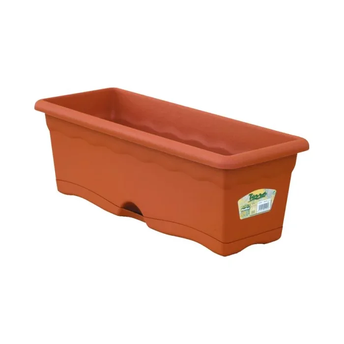 Jardinera Plato Integrado 50X20CM Terracota